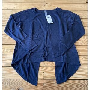 NWT Zuda Crossover Back Detail Sweater Size Medium Women’s Navy